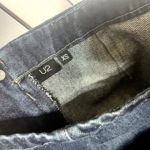 U2 Jeans Denim Mini Skirt XS Dark Wash Pencil Faux Wrap Grunge Y2K Indie Sleaze thumbnail 6