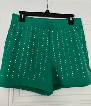 boutique rhinestone shorts thumbnail 1