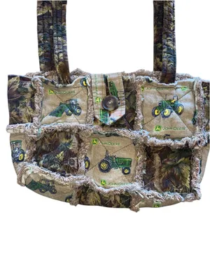 John Deere Quilted Rag Bag Camo Tractor Shoulder Purse Matching Wallet thumbnail 4