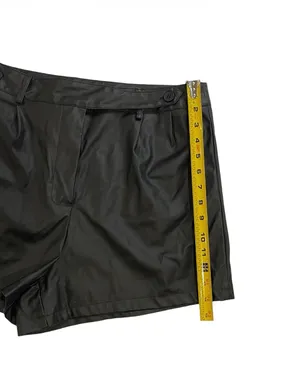Shein Black Faux Leather Shorts thumbnail 4