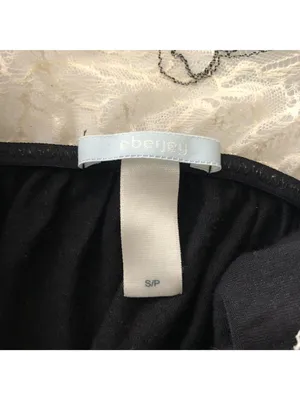Eberjey Lace Trimmed Black & White Polka Dot Camisole Top S thumbnail 3