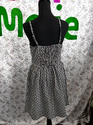 As You Wish Black and White Gingham tank Dress thumbnail 4