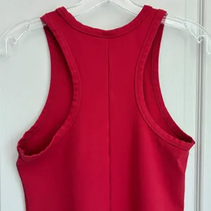 Sunday‎ Best Aritzia Red Ribbed Racerback Bodycon Mini Dress M thumbnail 9