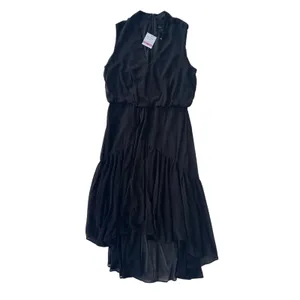Just Tylor Women's Size(10)‎ Dress High Low Midi Chiffon Black with Bow thumbnail 10