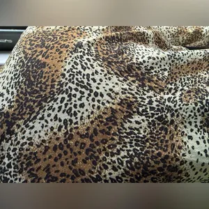 Vintage 90s August Silk mesh wrap tie animal print top, size large thumbnail 7