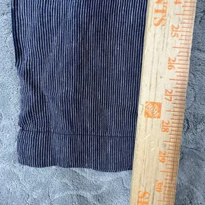 Athleta Pinstripe Wide Leg Pants Womens 4 Blue 100% Linen Coastal Drawstrings thumbnail 9