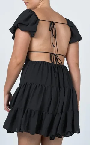 Princess Polly Mini Dress Black thumbnail 3