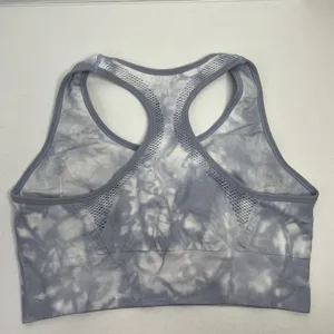 Gianni Bini Size L / XL Sport Bra Grey Tie Dye Seamless Racerback No Padding thumbnail 9