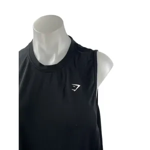 Gymshark Women's Black Crewneck Sleeveless Activewear Muscle Tee Tank Top Size L thumbnail 2