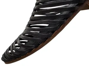 EUC Kelsi Dagger Leather caged Mules Black Size 8.5 thumbnail 3