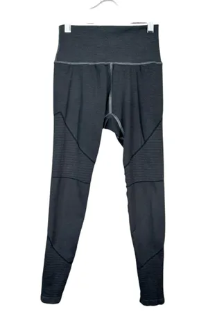 Alphalete Sculpted Gray Stripe Pattern Elastic Stretch Seamless Leggings Medium thumbnail 1