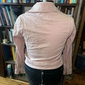 Old Navy blush pink elevated basics minimalist S moto jacket thumbnail 2