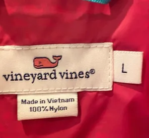 Vineyard Vines Hot Pink Quilted Puffer Vest Coat Whale L Preppy Turquoise thumbnail 7
