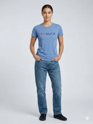 Tuckernuck Logo American Apparel Tri-Blend Tee in Blue Small Womens New Tshirt thumbnail 8