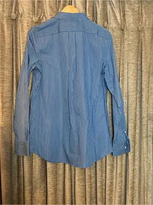 NWT Lauren Ralph Lauren Classic Blue Pinstripe Button Down Dress Shirt Size 8 thumbnail 12