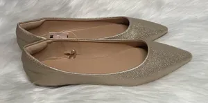 Gold Textured Pointed Toe Flats Women’s Size 8 thumbnail 1