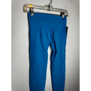 NVGTN Bright Blue Contour Seamless High Waisted Workout Gym Leggings Size S thumbnail 3