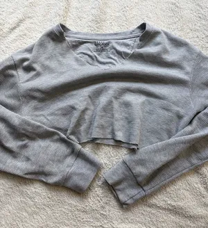 Grey cropped long sleeve Gray thumbnail 1