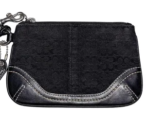 Coach Black Mini Monogrammed Wristlet thumbnail 4