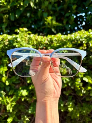 Gucci GG0244S-004 Clubmaster gold and light blue sunglasses thumbnail 4