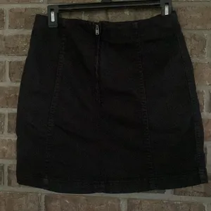 - Solid black Free People mini skirt size 10 thumbnail 2