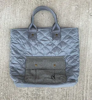 Eddie Bauer Puffer and Wool Tote Bag Travel Overnight Quilted thumbnail 1