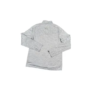 Gaiam Womens Gray Heathered Half‎ Zip Pullover Thumb Hole Athletic Top thumbnail 4