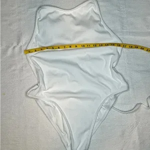 Andie Swim The Paloma White‎ Ribbed One Piece Swimsuit SIZE XXL thumbnail 3