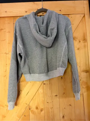Abercrombie & Fitch Cropped Oversized Logo Hoodie Grey Size XS⁠ thumbnail 8