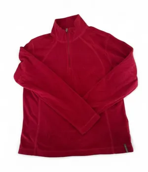 Columbia Women's Red Quarter-Zip Fleece Pullover thumbnail 1