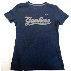 MLB Nike NY Yankees T Shirt | Bleach Effect Logo Short Sleeve Tee thumbnail 5