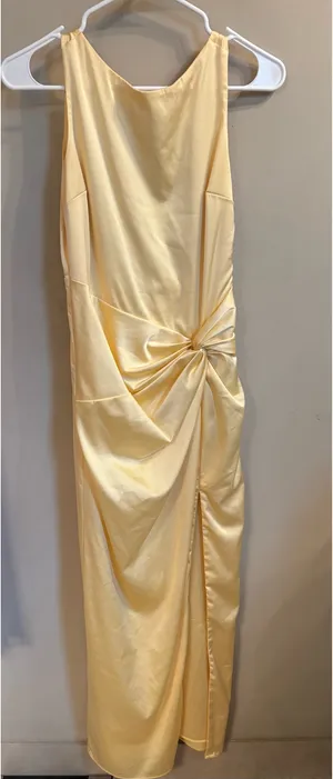 Abercrombie & Fitch Yellow Satin Dress thumbnail 4