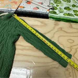 Vintage Aran Crafts Merino Wool Cable‎ Knit Button Cardigan Sweater Green XS thumbnail 11