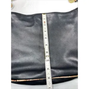 Brahmin Black‎ Leather Handbag Pecan Croc Embossed Trim & Handle 13x9.5" thumbnail 3