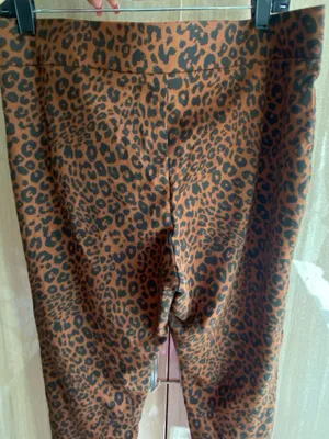 Joan Vass Women’s XL stretch Cheetah print paint thumbnail 5