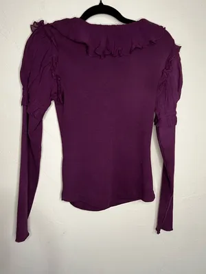 Anthropologie NWT‎ long Sleeve Ruffle Romantic Sweater thumbnail 7