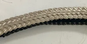 FINAL MARKDOWN Silver and Black stretch metal Belt thumbnail 1