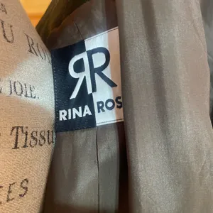 Rina Rossi Wool Forest Green Military Style Double Breasted Belted Jacket Sz 8 thumbnail 10