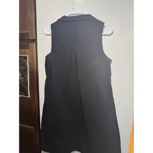 Tuckernuck Womens Black Sleeveless Button‎ Down Shirt Dress Mini Size Small thumbnail 5