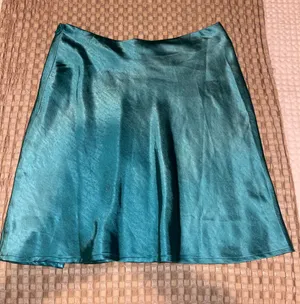 Lulus Flirty Days Teal Blue Satin Mini Skirt thumbnail 4
