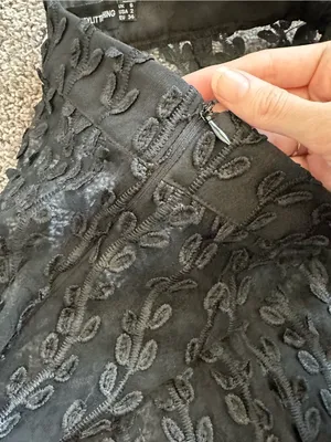 PrettyLittleThing Black Textured Flare Trousers thumbnail 7