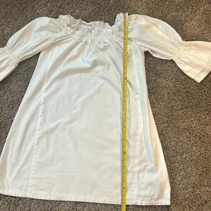 Liv & Laf Women’s White Hobo Peasant 3/4 Sleeve Dress XS thumbnail 5