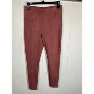 Spanx Faux-Suede Soft Leggings in Rich Rose Pink Size XL thumbnail 4
