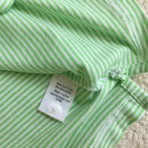 Y2K Polo Shirt Stretch Green Striped - Sz Medium thumbnail 14