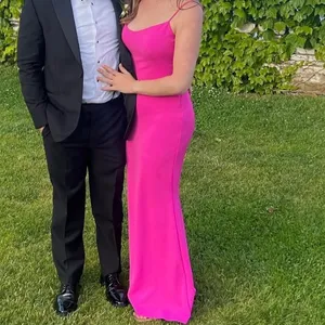 Katie May Gina Hot Pink Spaghetti Strap Formal Gown Size Medium thumbnail 4