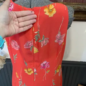 Vintage Plaza South Vibrant Floral Print Sleeveless Maxi Dress ~ Size 10💚🍄 thumbnail 6