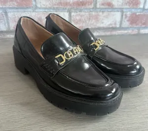 Sam Edelman Teagan Lug Sole Chunky Loafers Black Women’s 8 Academia thumbnail 1