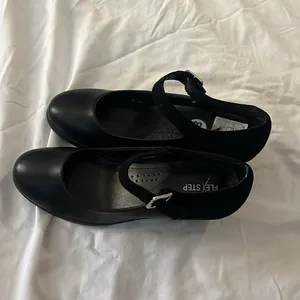 Flex step black faux leather and suede pump Mary Jane's women's 8.5 thumbnail 2