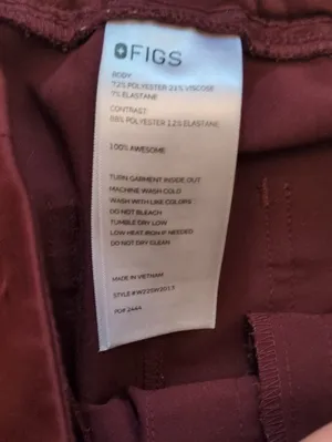 Figs Yola High-Rise Slim Scrub Pants Size XS thumbnail 4