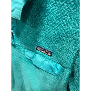 Patagonia‎ ReTool Snap-T Pullover Fleece Sweater size medium Teal Green thumbnail 3